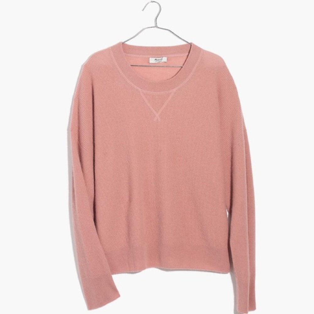 Madewell 100% cashmere sweatshirt | blush | S